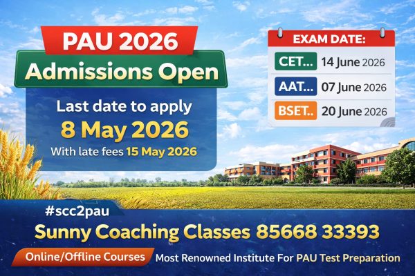 PAU Application Form 2026-27 Out — Last Date, Fee & Step-by-Step Guide